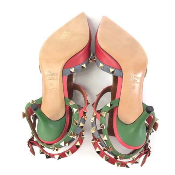 Valentino Rockstud Kitten Heels Sz 36 - Picture 7 of 8